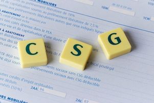 formulaire de declaration des revenus, lettres sigle CSG, Contribution Sociale Generalisee