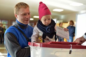 Elections législatives en Lettonie, le 4 octobre 2014.
