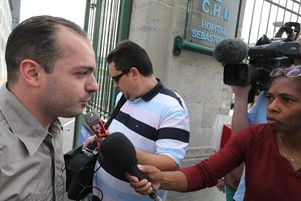 François Lambert s’est rendu à l’hôpital de Reims ou est traité son oncle, mercredi 15 juillet.
