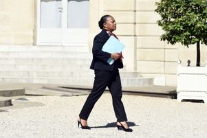 Christiane Taubira, à la sortie d'un Conseil des ministres en juin 2015.