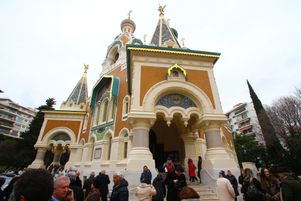 January 19, 2016 - Nice, FRANCE - Christian Estrosi, mayor of Nice and President of the Region Provence-Alpes-Côte-d’Azur, attends the inauguration of the Saint-Nicolas Russian Cathedral of Nice, southern France, after 5 years of work, with Russia’s ambassador to France Alexandre Orlov. Dozens of Russian living on the French Riviera also attended this event in one the most important Russian Orthodox monuments out of Russia.