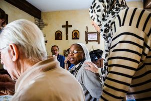 10 octobre 2016 : Trois mois après l'attentat de Nice, repas au presbytère de l'église St-Pierre de l'Ariane.
