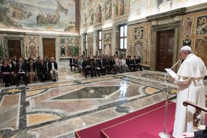 Le Pape François s’est adressé aux étudiants de classe préparatoire économique et commerciale de l’Institution des Chartreux de Lyon, le 19 octobre au Vatican.