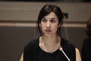 Nadia Murad au siège des Nations Unies à New York en 2016. 