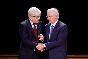 Paul Romer (à gauche) et  William Nordhaus (à droite), les lauréats 2018 du prix Nobel d’économie. 