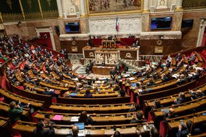 L’hémicycle de l'Assemblée nationale, à Paris, le 9 mars 2021.