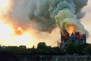 L'incendie de Notre-Dame de Paris le 15 avril 2019.
