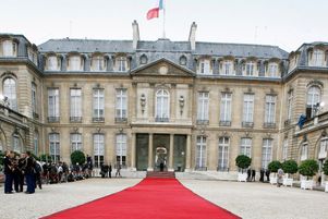 Passation de pouvoir a l’Elysée entre Jacques Chirac et Nicolas Sarkozy.