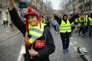 Une manifestation de gilets jaunes à Paris, le 5 janvier 2019.