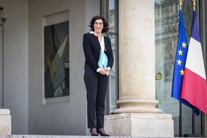 Rima Abdul-Malak, la ministre de la culture, devant l’Elysée le 8 novembre 2023.