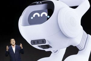 Présentation d’un « agent d’intelligence artificielle pour maison intelligente » par LG Electronics au CES de Las Vegas, lundi 8 janvier. 
