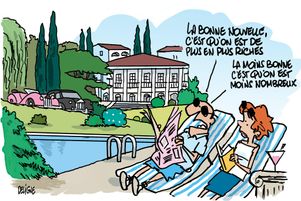 L’Observatoire des inégalités compte 4,7 millions de riches en France, soit 7,4 % de la population.