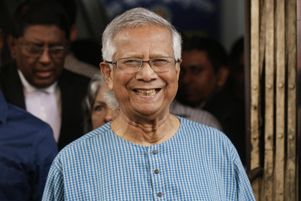 Muhammad Yunus, en mars. Le lauréat bangladais du prix Nobel de la paix a créé le premier organisme de microcrédit, la Grameen Bank, en 1976.