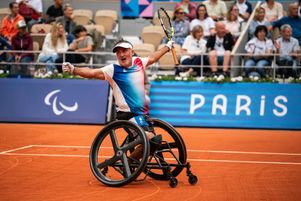 Stéphane Houdet le 3 septembre à Roland-Garros lors des Jeux paralympiques 2024.