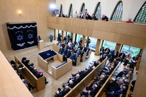 La synagogue de Potsdam, le 4 juillet 2024, lors de son inauguration