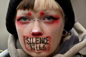 Manifestation en faveur de la libération des prisonniers de guerre ukrainiens à Kiev, le 22 décembre 2024. 