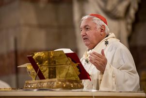 Le cardinal Jean-Marc Aveline, ici à la cathédrale de la Major à Marseille, a présidé une messe d’action de grâces en hommage au pape François à l’église Saint-Louis-des-Français à Rome jeudi 24 avril. 