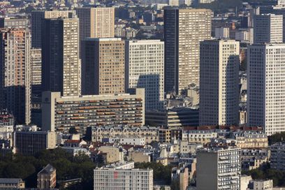 Vue des gratte-ciel du quartier chinois du 13e arrondissement, Paris, France 7 septembre 2023.