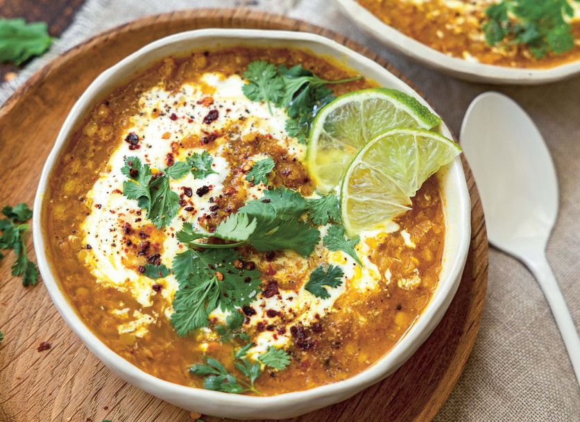 Soupe de lentilles corail aux épices