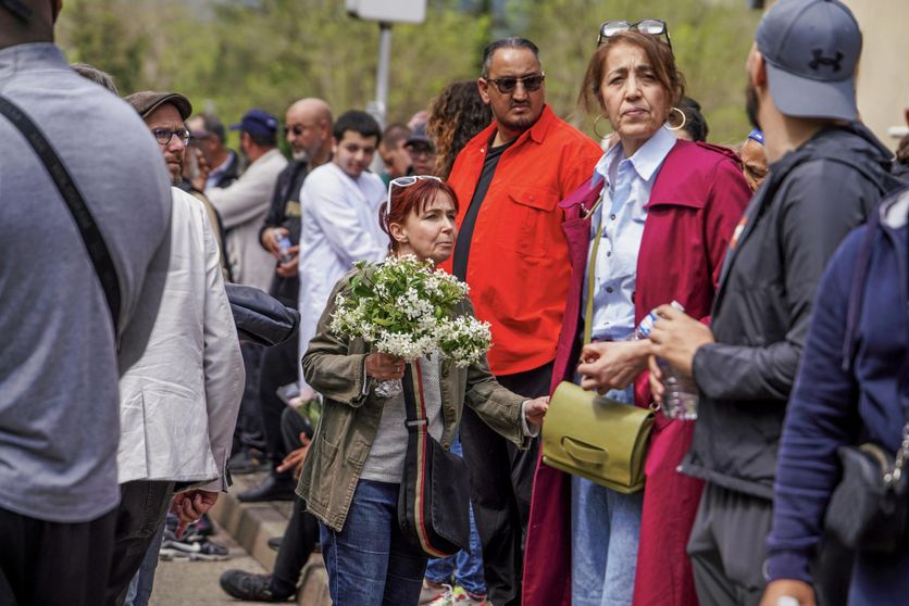 Marche en hommage à Aboubakar Cissé, fidèle bénévole assassiné dans la mosquée de La Grand-Combe, le vendredi 25 avril.